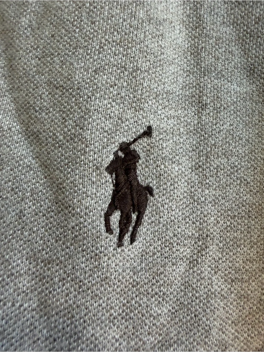 Polo by Ralph Lauren Men's Gray/Brown Polo Shirt